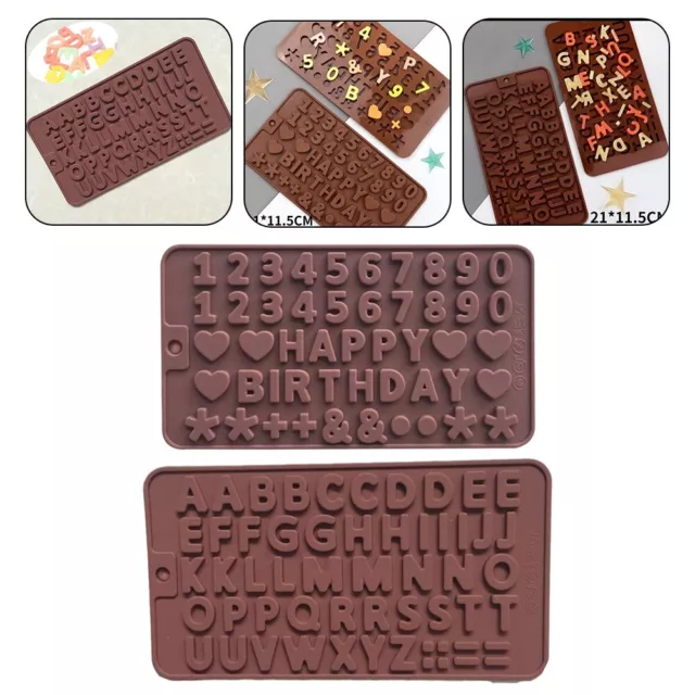 Moule pratique en silicone pour chocolat bonbons gelée et glace en lettres angl