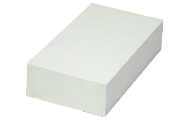Plastic Block for Machining (White) - 2" x 6" x 12" - ABS