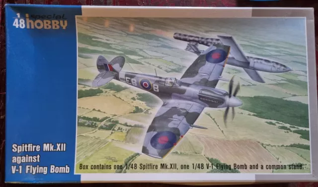 Special Hobby 1/48 Spitfire MK.XII against V-1 Flying Bomb