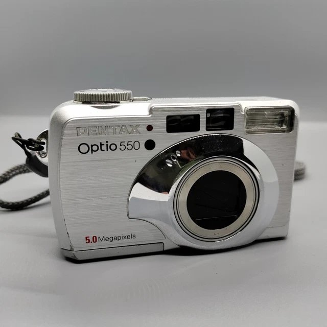 Pentax Optio 550 5.0MP Compact Digital Camera Silver Tested