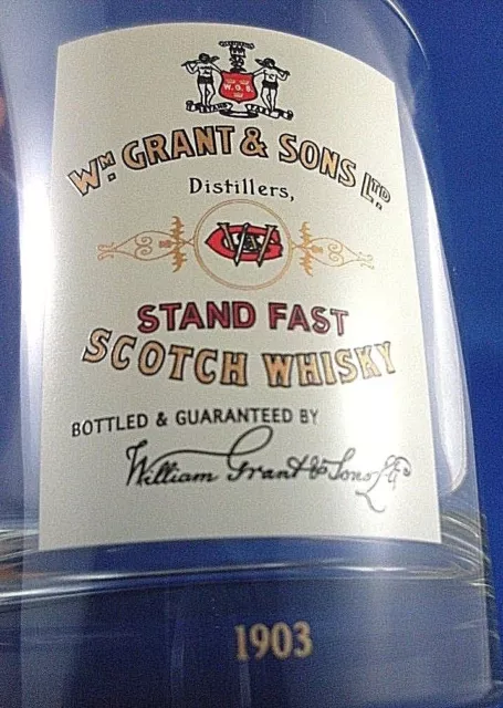 WILLIAM GRANTS Scotch Whisky 1903 Bottle Logo Collection Glass BAR MAN CAVE Aust