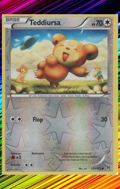 Teddiursa Reverse- XY8:Impulsion Turbo - 121/162 - Carte Pokemon Neuve Française