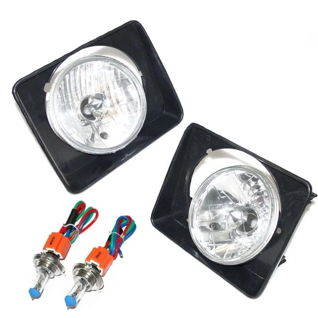 Kit Phares Avant Pour Suzuki Samurai / Jimny / SJ410 - Lentille Noire - Technologie LED - Neuf - Garantie 60 Jours