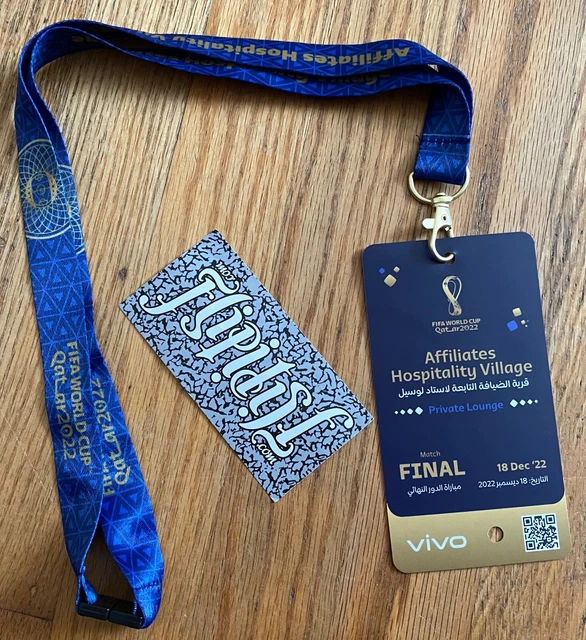 2022 FINAL GAME 64 Qatar Fifa World Cup Lanyard Ticket Hospitality Pass