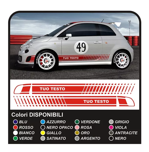 RACING STRIPE STICKERS for 500 assetto corse decals side aufkleber EUR  39,99 - PicClick FR