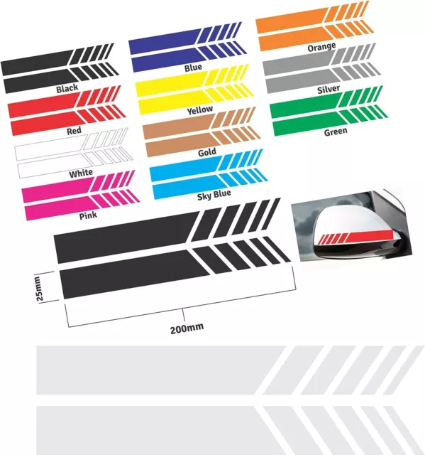 Wing mirror stripes - Vinyl Decals/Stickers Racing Style Stripe