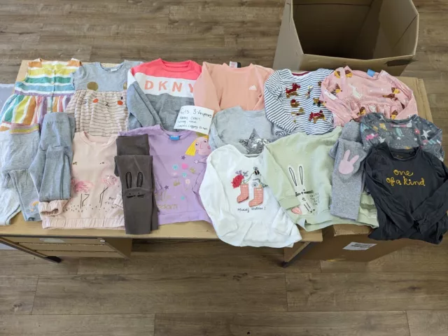 Girls Age 3-4 Years Clothes Bundle Adidas DKNY Next Jumper Leggings Tops Outfits