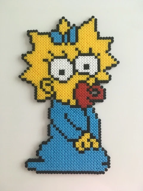 Tableau Pixel Art Krusty Le Clown (Penny Wise) - Perles à Repasser - Personnage Les Simpson