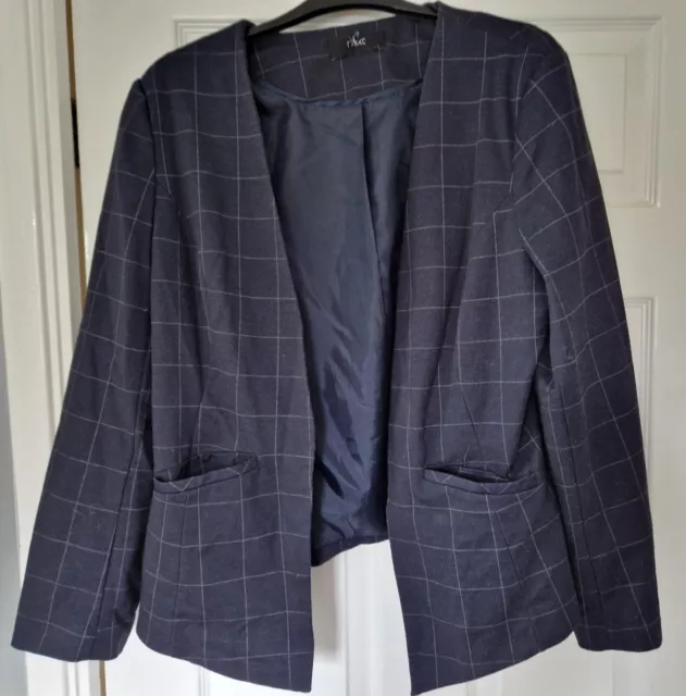 Ladies Next Grey/white Check Jacket, Size 16