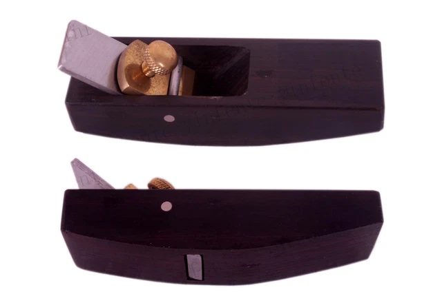 New Planes Woodworking Tools luthier Mini Ebony wood Curved Bottom #12