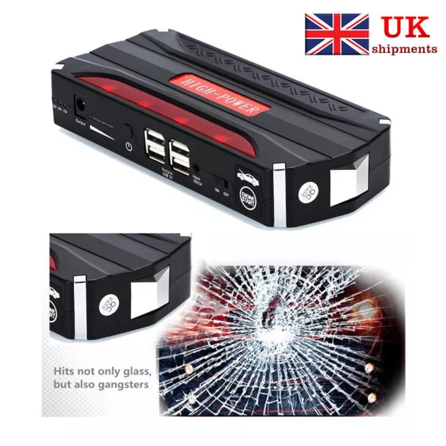 68800mAh Car Jump Starter Rescue Pack Booster Battery Bank Charger Power UK