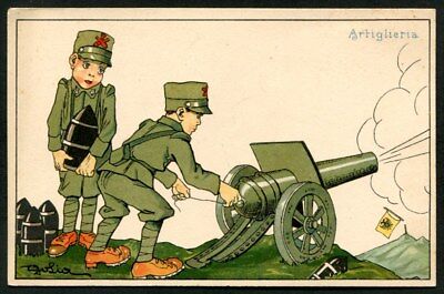 MILITARE 1a GUERRA 430 Illustratore ALDO MAZZA PATRIOTTICA PRO SPALATO Cartolina 