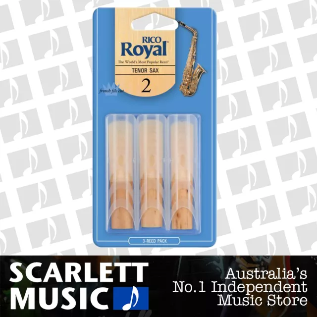 Rico Royal Tenor Sax Reeds 3 Pack Reed Size 2 ( Two ) RKB0320 3PK