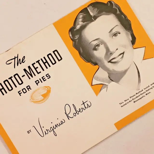 1940s Virginia Roberts Occident Home Baking Institute Photo Method For Pies