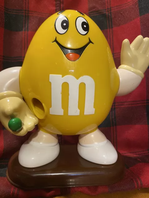 M&M'S RARE RED PEANUT MAN WAVING CANDY DISPENSER GOOD USED  CONDITION 1991