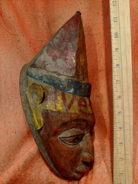 Personalized Yoruba Gelede Cermonial Mask — Authentic Carved Wood African Art
