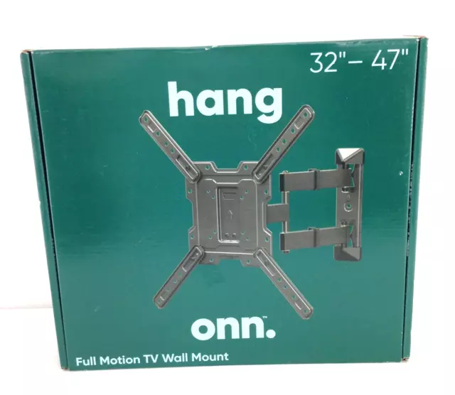 HANG ONN FULL Motion TV Wall Mount For 32" 47" TV NEW IN BOX 29.00