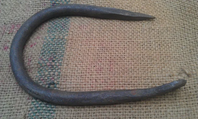 Antique Wrought Iron Hand Forged Huge Hook 2