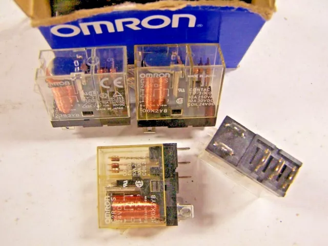 9) New Omron G2R-1-S Plug In Power Relay Dc Ice Cube Relay 24 Vdc 5 Blade Lot 9 3