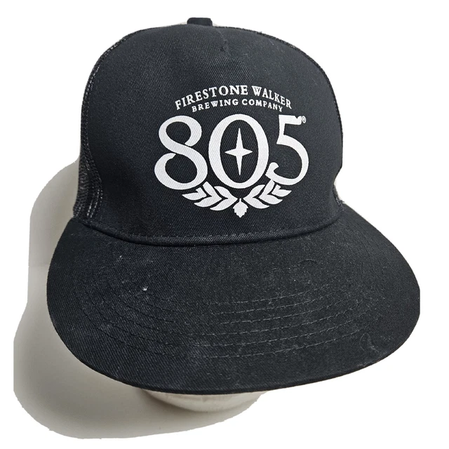 805 Firestone Walker Brewing Company Trucker Hat Mesh Snapback Cap Black