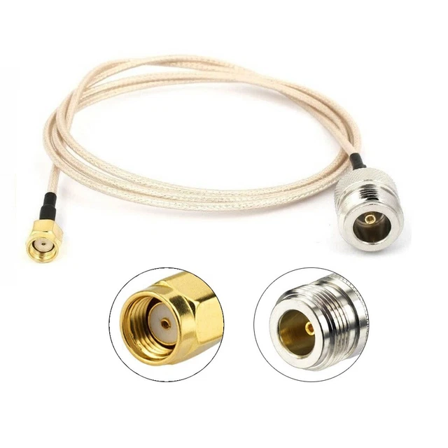 Câble d'antenne 1 m RG316 avec adaptateur N femelle vers RP SMA mâle plaqué o