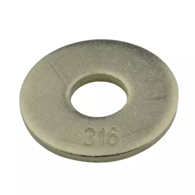 Qty 5 Mudguard Washer M6 (6mm) x 18mm x 1.6mm Marine Stainless 316 A4 Penny