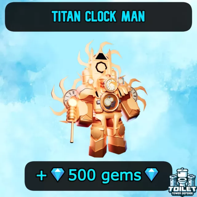 Titan Clock Man +💎100 FREE GEMS💎 - Toilet Tower Defense | TTD | Cheap & Quick