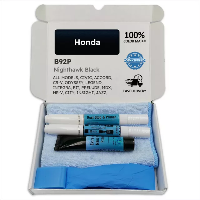 B92P NIGHTHAWK BLACK Schwarz Lackstift für Honda  CIVIC ACCORD CR V ODYSSEY LEG