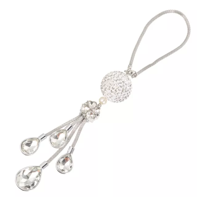 Car Mirror Charms Crystal Ball Rear View Hanging Pendant Decoration Accessories