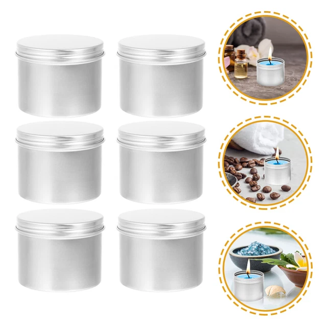 Lot De 12 Boîtes Aluminium Vide 5.2x5.2x3.5 Cm – Pots à Bougies, Rangement Thé, Bonbons, Cosmétiques – Idéal DIY Et Voyage