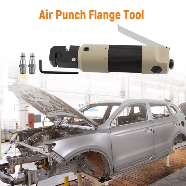 90PSI Pneumatic Air Hole Punch Flange Tool Auto Body Sheet Metal Machine 1/4" 2