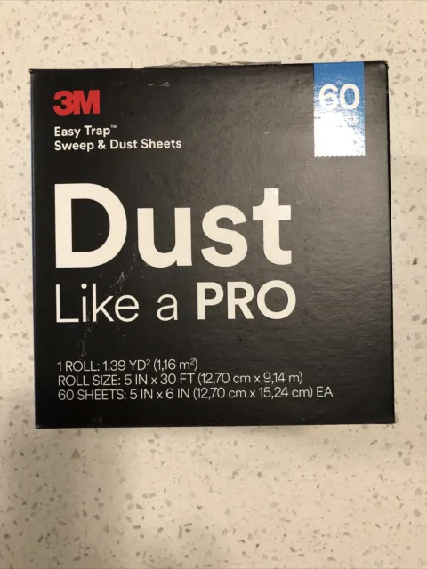 3M Easy Trap Sweep & Dust Sheets (Like a Pro) 60 Sheets 1 Roll 5” X 30’