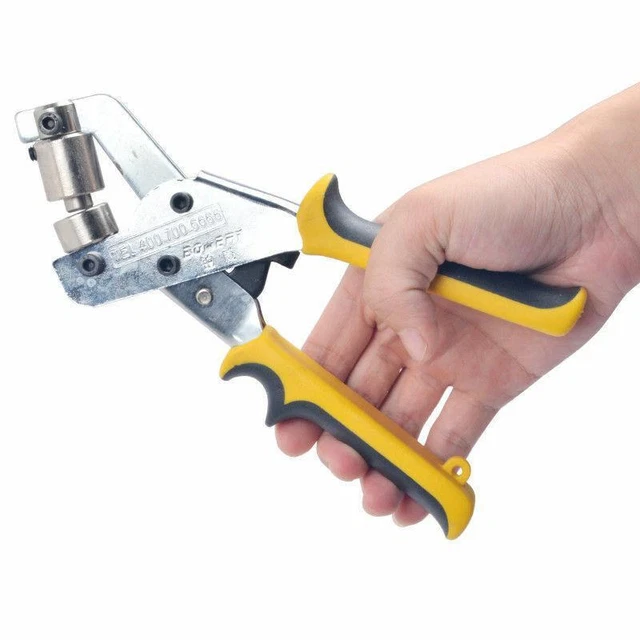 Portable Hand Press Grommet Eyelet Punching Machine Tool for Eyelet #4 (10.5mm)