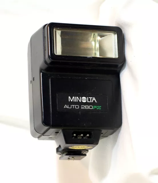 Minolta Auto Electro flash 280 pX, Shoe Mount Flash. As is