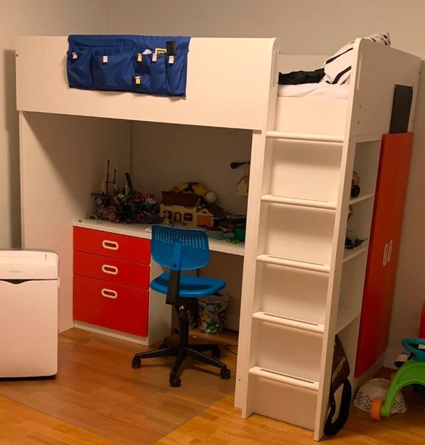 IKEA STUVA LOFT Bed With Desk And Cupboard £180.00 PicClick UK