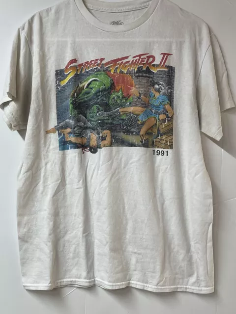 Vintage Street Fighter 2 T-Shirt Video Game Promo Tee 1991 Men’s Size Medium