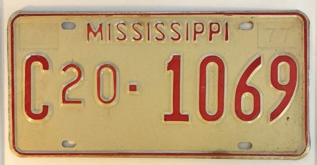 US Mississippi, License Plates, Automobilia, Transportation