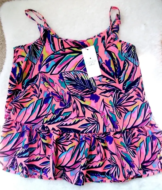 💖 Girls Multicoloured Strappy Top with frill Age 13 Years BNWT Candy Couture
