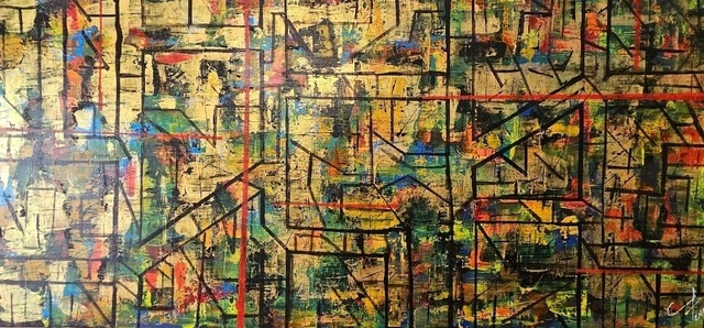 Cuadro Abstracto Acrílico Diseño Propio Y Único
