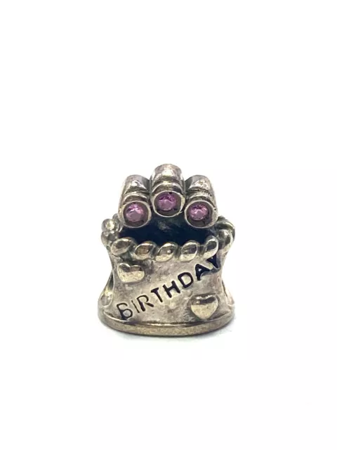 Genuine Silver 925 Chamilia Happy Birthday Charm  PH1429