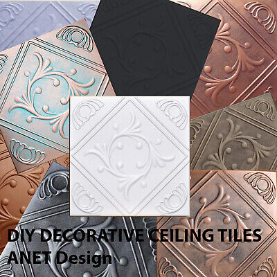 Decorative Ceiling Tiles, Glue Up, Styrofoam, 20" x 20" ANET (R2W), Color Choice