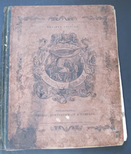 1839 Mitchell Atlas with 6 Maps 2 with inserts & Statistical Tables