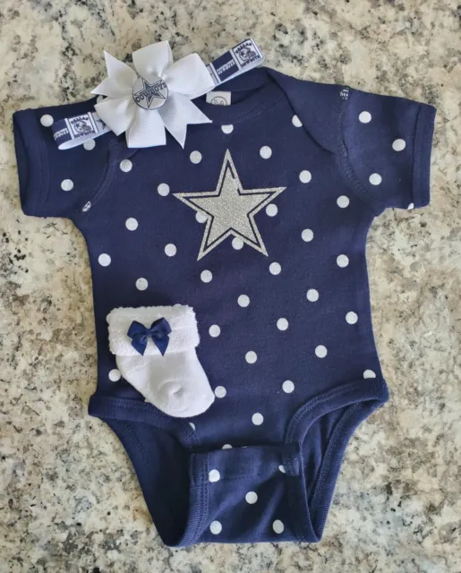 Cowboys infant/baby girl clothes Dallas football girl Cowboys baby gift girl