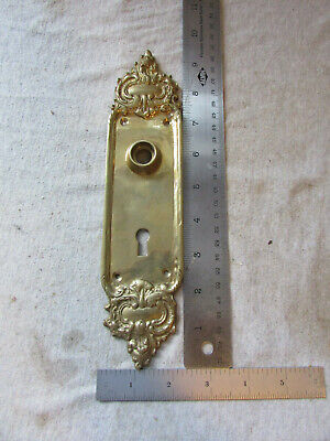 Brass Keyhole Door Back Plate Ornate Victorian Reproduction 2 X 10
