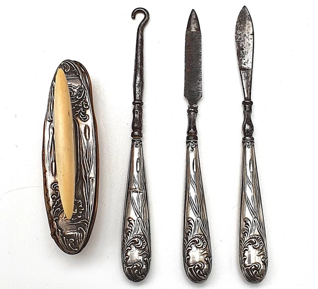 Art Nouveau   Manucure    Set De Poche Ancien