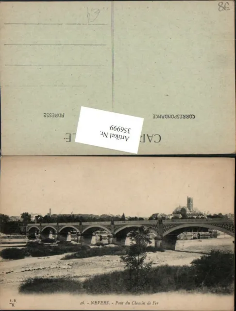 356999,Burgund Nievre Nevers Pont du Chemin de Fer Brücke