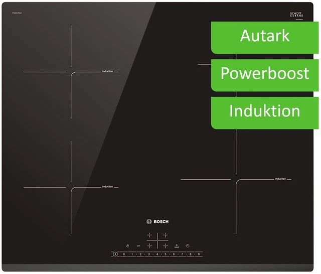 BOSCH INDUCTION HOB 60 cm builtin cooking point boost facet timer