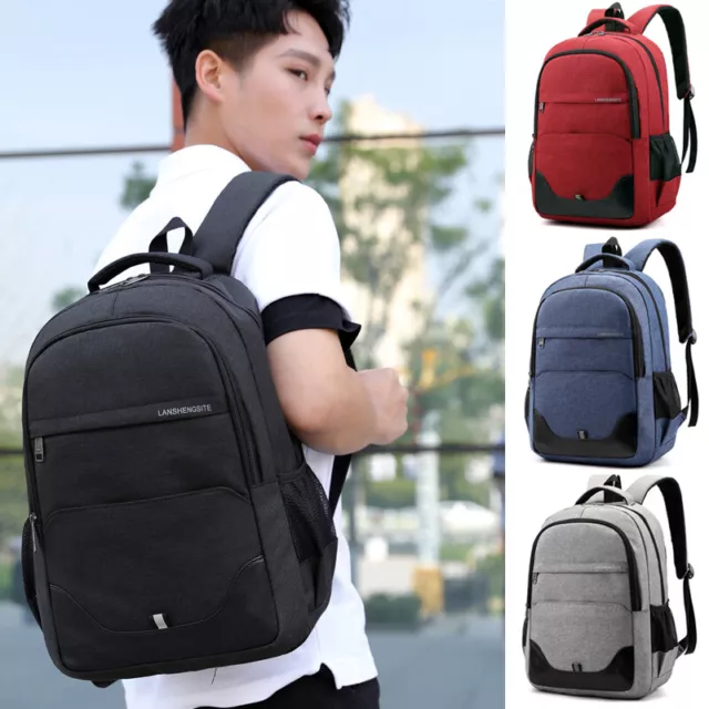 Laptop bag backpack rucksack case up to 15" Waterproof Travel School Anti Theft