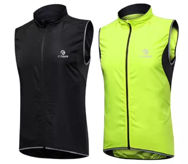 Gilet Uomo Sportivo Smanicato Ciclismo Impermeabile Leggero Giacca Senza Maniche