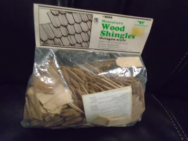 Greenleaf Miniature Octagonal Dollhouse Wood Shingles #9006 NOS Sealed Octagon
